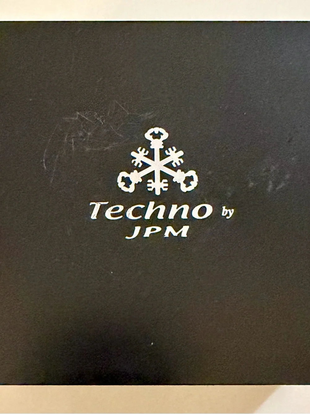 Men’s Black and Silver Techno JPM 2.5ct Genuine Diamond Bezel Watch